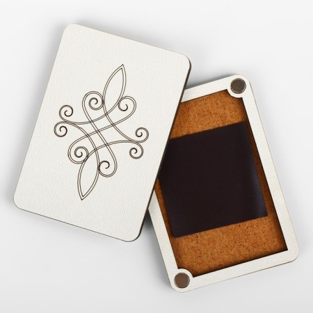 Magnetic needle "Ornament No. 2", 8 × 5.5 cm, beige color-2