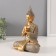 Souvenir Polystone "Buddha - Mudra Namascar" gold 9.5x13.5x19.5 cm
