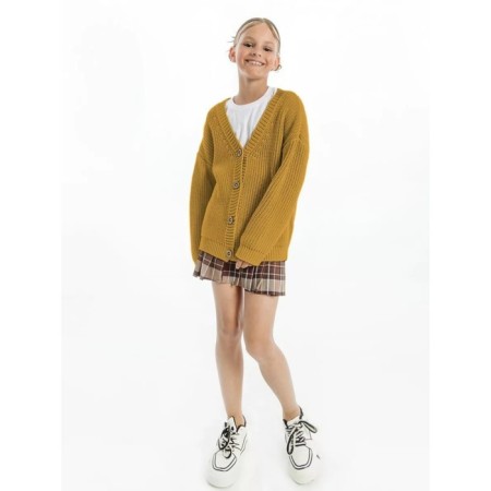 Кардиган для девочки Amarobaby Knit, рост 98 см, цвет жёлтый-5