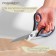 Portnovsky scissors, mowed blade, heat -resistant handles, 8.5 ’’, 21.5 cm, black/blue color