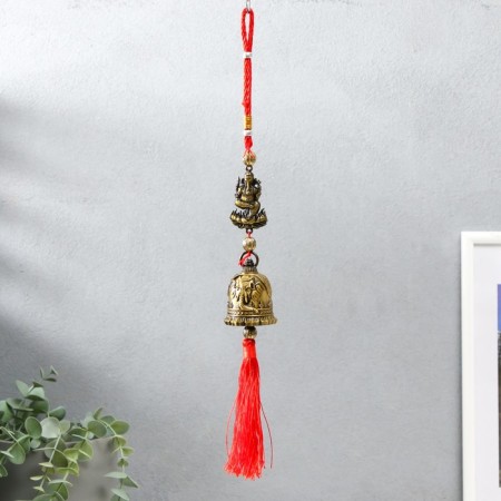 Bell Metal "Ganesha, elephants on the bell" 4x4x40 cm
