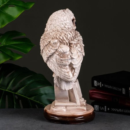 Figure "Owl with a book on a stand" 18x21x34cm aged-3