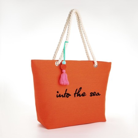 Bag Women's Beach Into the Sea, 50x34.5x14 cm, orange color-2