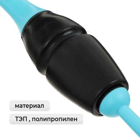 Bulas for rhythmic gymnastics inserted Grace Dance, 36 cm, blue/black color-1