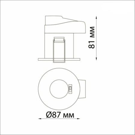 Luminer built -in LED NovOCH. Regen, 8W, LED, 81x87x87 mm, black color-4