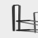 Holder for towels of a hinged shade, 27 × 7.5 × 9.5 cm, black
