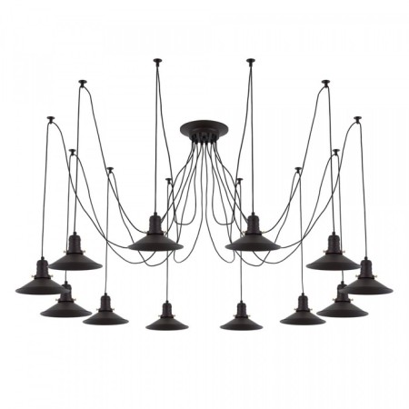 Suspended Citilux "Edison" CL451122, 12X75W, E27, Black Color-5