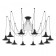 Suspended Citilux "Edison" CL451122, 12X75W, E27, Black Color