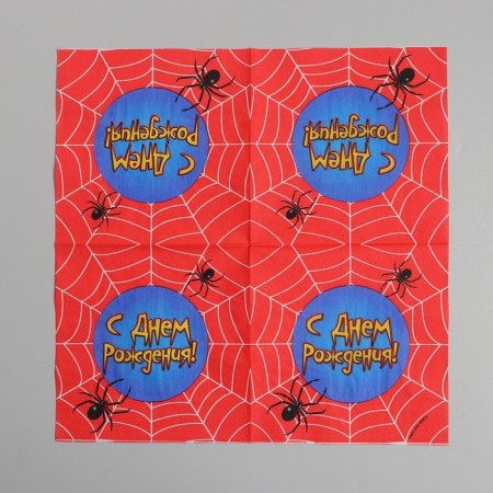 Two -layer paper napkins “Happy Birthday”, web, 33x33, 20 pcs.-3