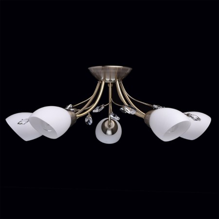 Celestial chandelier "Tenderness", 5x60W E14, ancient bronze 62x62x22 cm-5