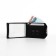 Male purse on a magnet, department for bills, cards, coins, black color