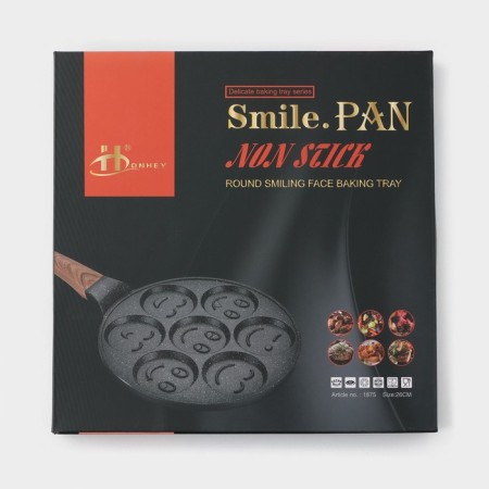 Slogo-owner cast-shaped “smiles”, d = 26 cm, handle Soft-Touch, black color is black-6