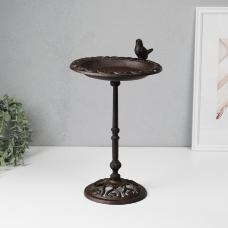 Souvenir of cast iron stand "Bird on openwork rack" 22x24x38 cm