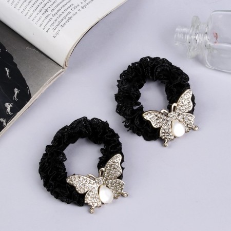 Hair elastic band "Lavin" (set 2 pcs) butterfly, 4.5 cm-1