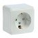 SE SE "Study", 16 A, 250 V, overhead, with salary, curtains, IP20, white, PA16-004B