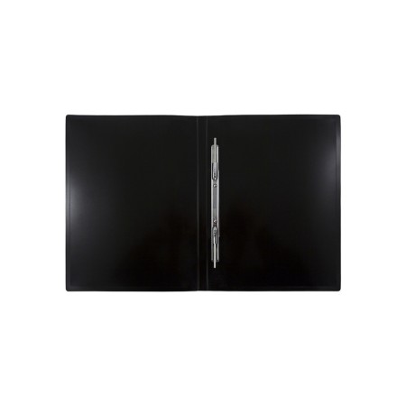 Folder with A4, 700 microns, 27 mm, calligrata deluxe, inner pocket, up to 180 sheets, milk / black-1