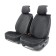 Front seats Car Performance, 2 pcs, alcantara, rhombus, black