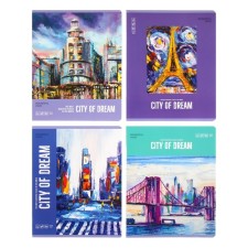 Notebook 48 sheets in the City Dream line, cover coated cardboard, offset unit, mix