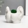 Kashpo concrete "ass with ears" with moss 8*10cm white (moss green stabilized)