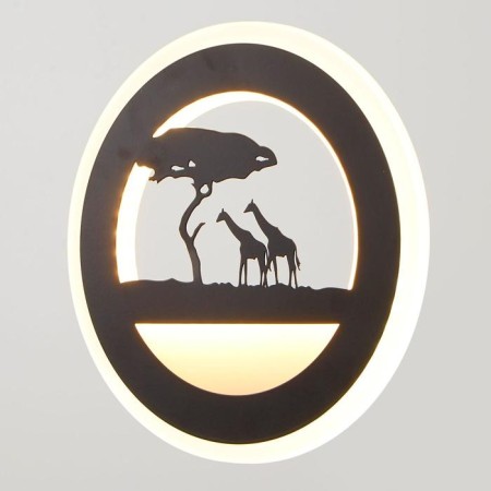 Bra "Giraffes" LED 24W 3000-4000K black 22x3.8x22 cm-1