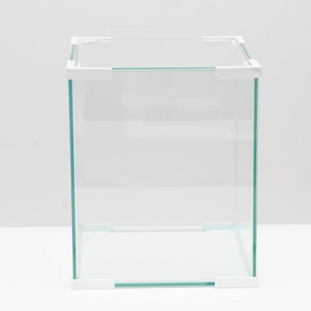 Aquarium "Cube", cover glass, 50 liters, 35 x 35 x 40 cm, white corners-1