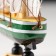 Souvenir Small Small Small Shipimore, Boys green with a white strip, white sails, 3 × 10 × 10 cm