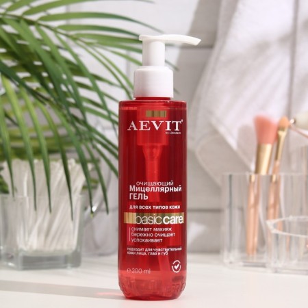 Micellar Cleaning Gel Aevit by Librederm Basic Care for all skin types, 200 ml