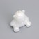 Candle decorative bear-border 7cm, pearl