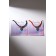 Bracelets "Demetrons" heart, black-red color, l = 18cm