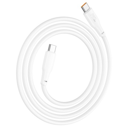 Cable Hoco X93, Type-C-Type-C, 60 W, 3 A, 1 m, fast charging, TPE braid, white-6
