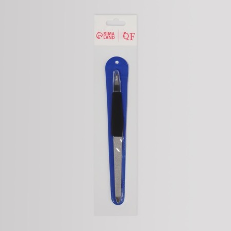 Metal peel-trimmer for nails, 17 cm, with a protective cap, in a case, black color-5