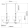 Palermo chandelier, size 66x262x110 cm, 480W 8xe14 IP 20
