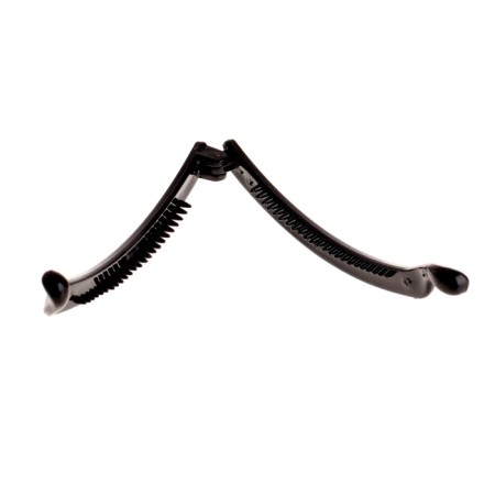 Banana for hair "Classic" straight, 12 cm, black-1