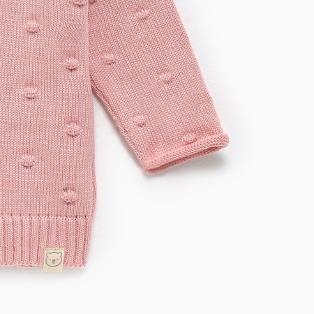 Cardigan Knitted baby I, height 86-92 cm, pink color-2