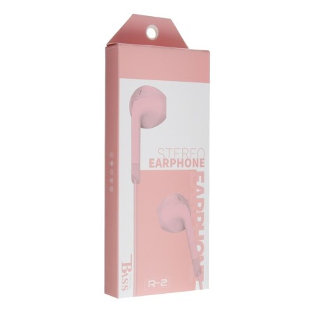 R-2 headphones, wired, inserts, microphone, 1 m, jack 3.5 mm, red-3