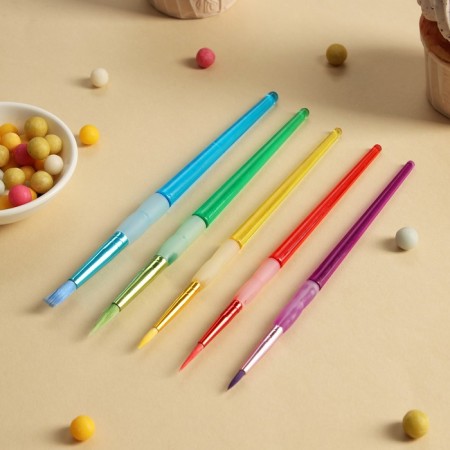 A set of confectionery brushes for decorating the Dilan "Rainbow", 19 × 6 cm, 5 pcs
