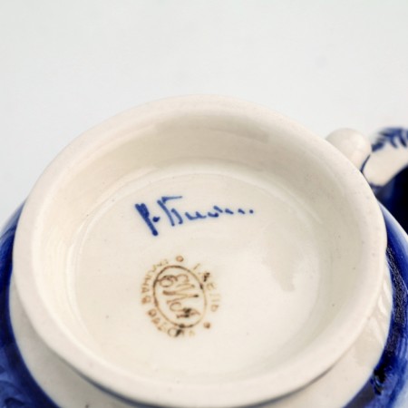 Morch "Morning Morning", 0.3 l, 11x12 cm, gzhel, porcelain-5