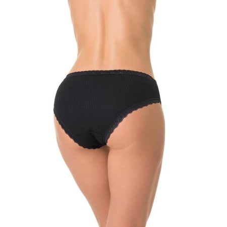 Panties female slips, black color, size 46 (m)-1