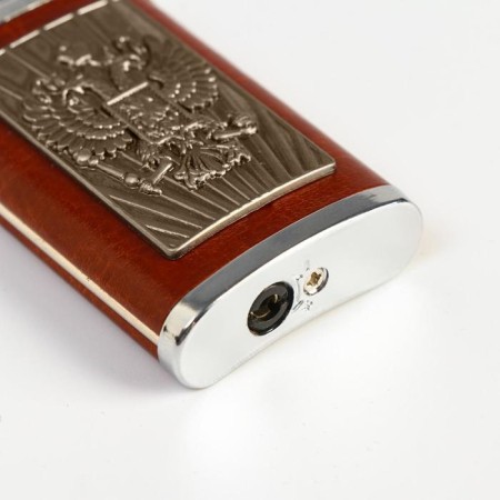 Gas lighter "Coat of arms on a flask", Piezo, 6.5 x 3 cm, mix-3