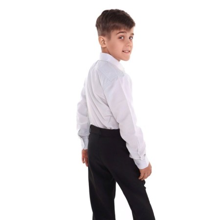 Shirt for a boy, gray color, height 134 cm-1