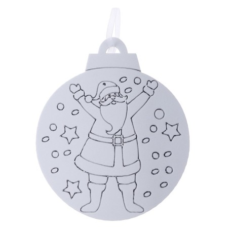 Christmas tree decoration for coloring "Joy" 4 pcs., Brush-2