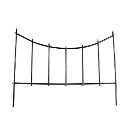 Decorative fence, 60 × 410 cm, 5 sections, metal, bronze, "horizontal"-7