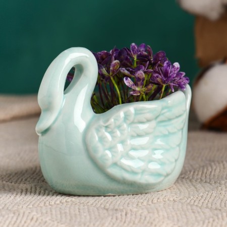Swans pot of 9x5x7cm, mix-10