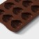 Form for chocolate of the Dolyan "Cold Heart", 20.5 × 10 × 1.5 cm, 15 cells, brown color