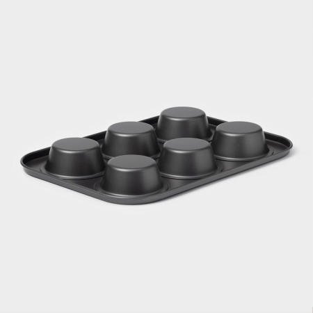 Baking uniform "Jacqueline", 26 × 17 × 3 cm, 6 cells, anti -stick coating, black color-2