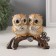 Souvenir Polystone "Loggers on a snag with mirror leaves" 12.5x5x9.5 cm