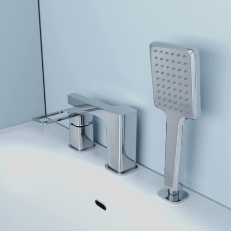 Mixer on board the bathtub IDDIS Slide Slisb30i07, for three holes, chrome-5