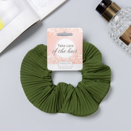 Hair elastic band "Orbit" Classics, 12 cm, green