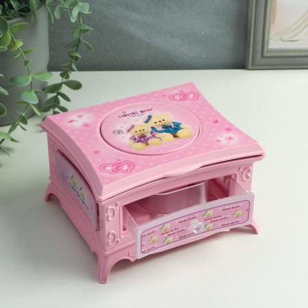 Musical box "Pink Casket" 15x9x13.5 cm-1
