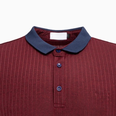 T -shirt male polo, burgundy color, size 50 (xl)-5
